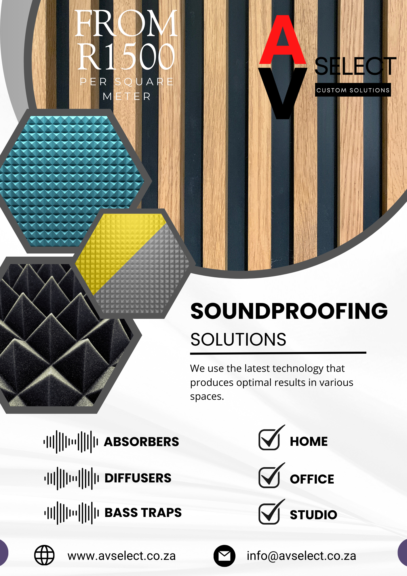 Soundproof package advert